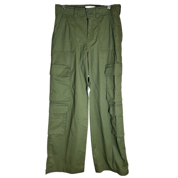 abercrombie kids Other - Abercrombie Kids Cargo Pants Kids 15/16 Regular Olive Green Wide Leg Utility New